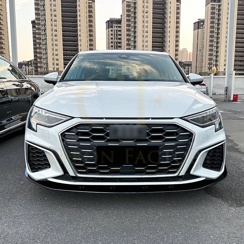 Audi A3 8Y S3 front splitter P style gloss black