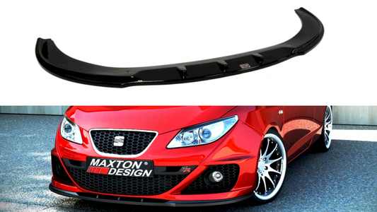 Seat Ibiza Mk IV FR (6J) 2008-2012 front splitter, Maxton Design ABS