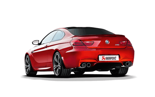 F12 F13 M6 Akrapovič Evolution Line Titanium Cat-Back Exhaust - VALVED X-PIPE, CARBON TAILPIPES, PART NO AKR-EXH-F12-TI