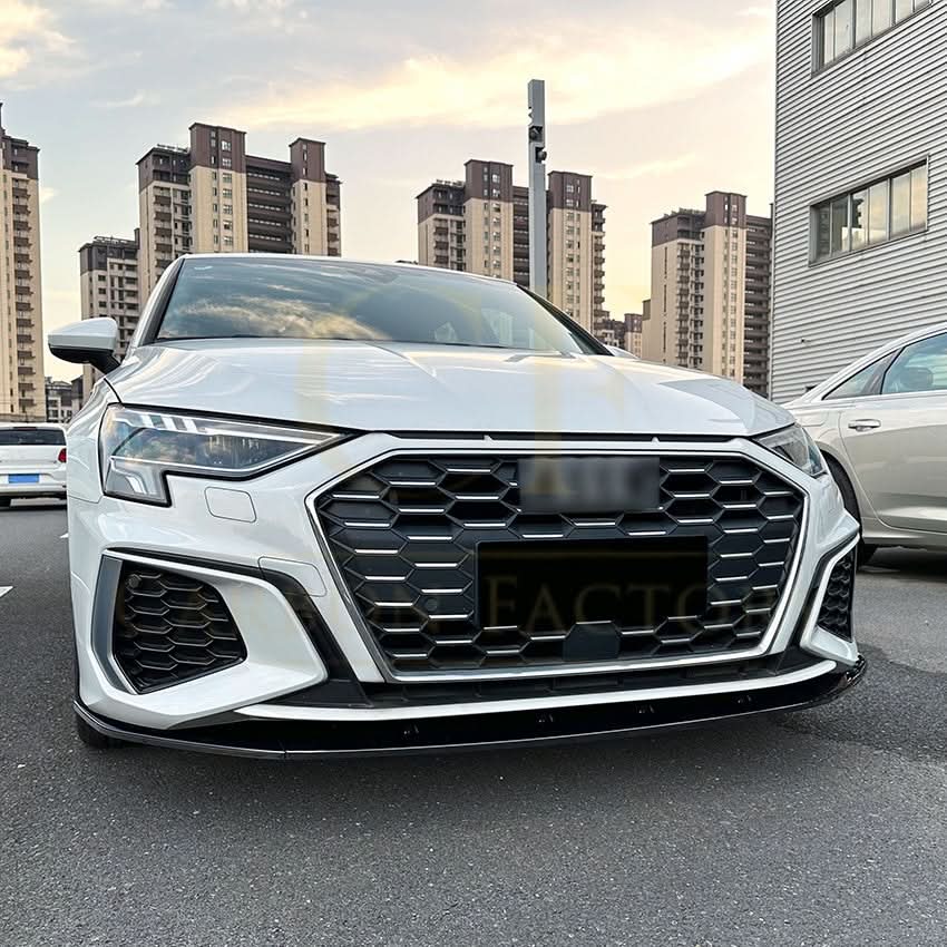 Audi A3 8Y S3 front splitter P style gloss black
