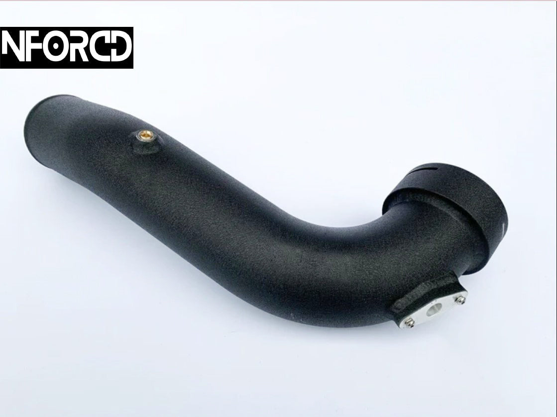 BMW E82 E90 N55 Charge Pipe Kit - 3" Aluminium, Meth Ports, Black Anodised