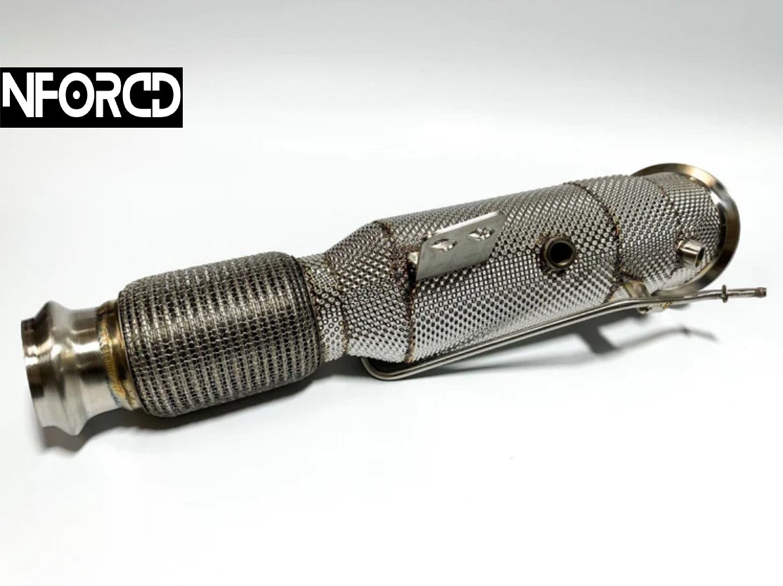 B58 Catted Downpipe 4.5in SS304 200 Cell - MTC Motorsport, Part No. MTC-B58-CDP