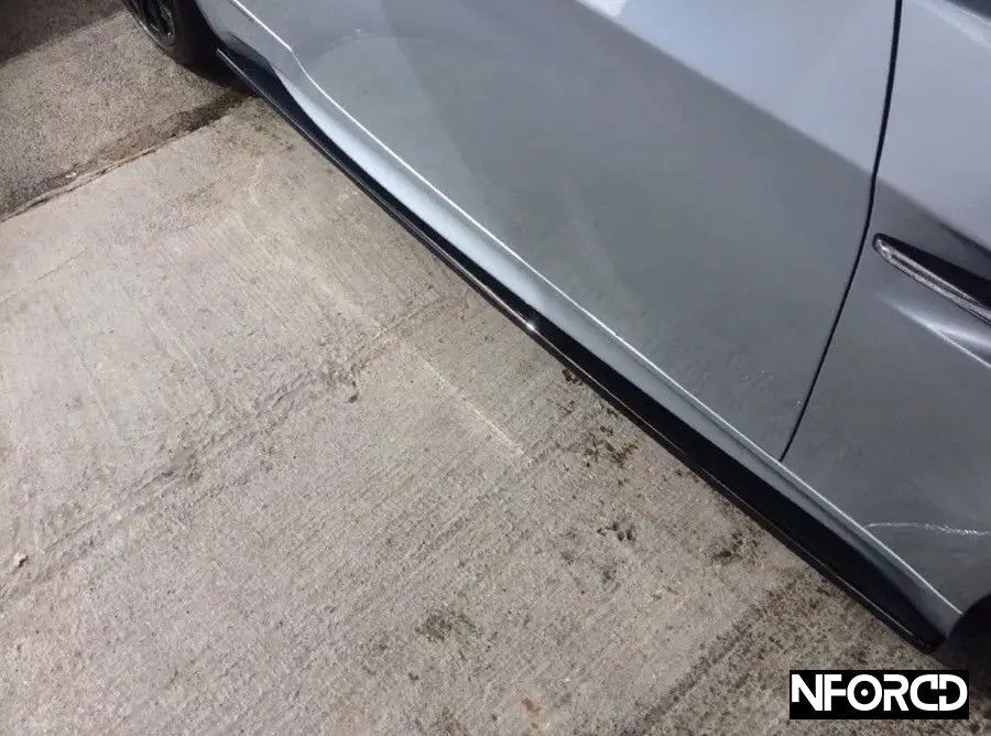 F80 F82 BMW M3 M4 Front Splitter & Side Skirts Kit - KSB Gloss Black ABS, Part No KSB-FS-ABS