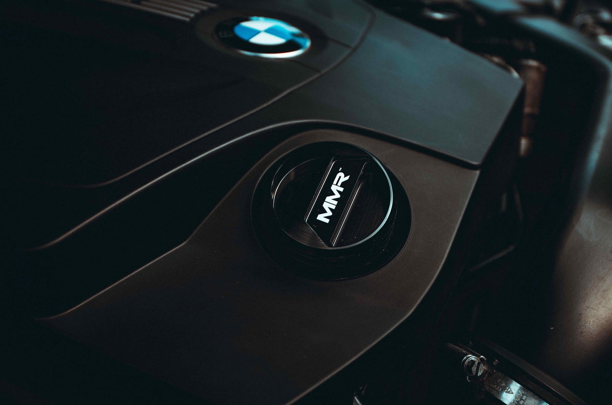 BMW B58 N54 N55 S54 S55 S63 Oil Filler Cap, Gloss Black CNC 6061 Aluminium