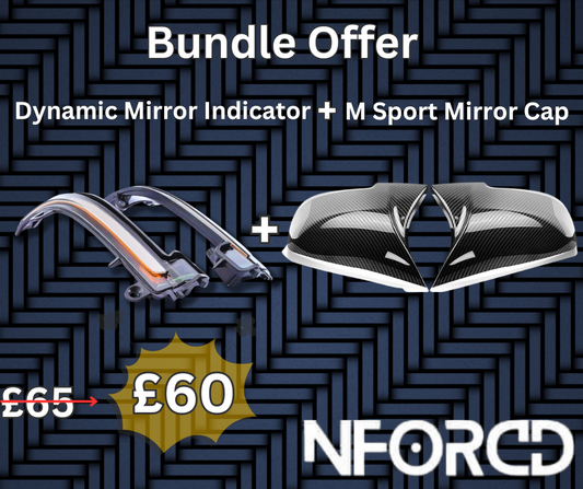 BMW Wing Mirror Indicator + M Sport Mirror Caps Bundle
