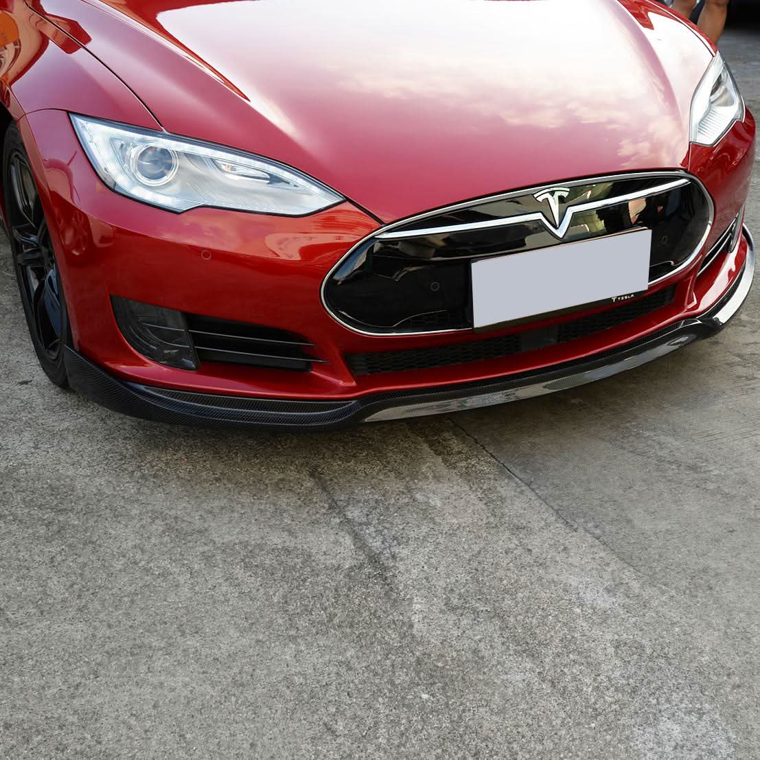 Tesla Model S P85 (2014-2015) carbon front splitter