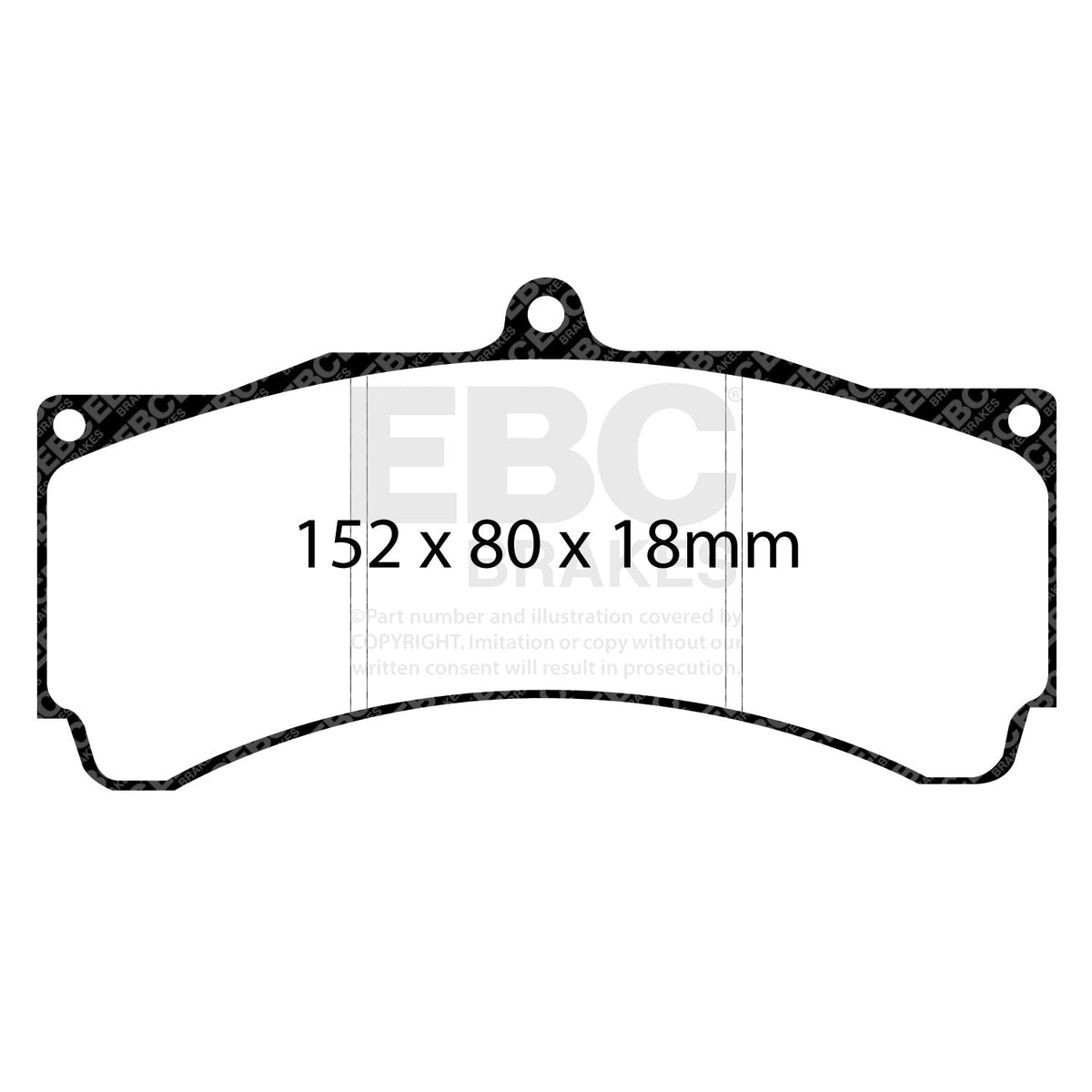 Hi-Spec Mega Monster 6 Front EBC RP1 Track Brake Pads DP8005RP1