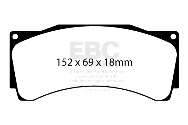 EBC RP-1 Track Brake Pads DP8080/2RP1 - Best Aftermarket Race Pads, Top Value Upgrade for UK Track Days