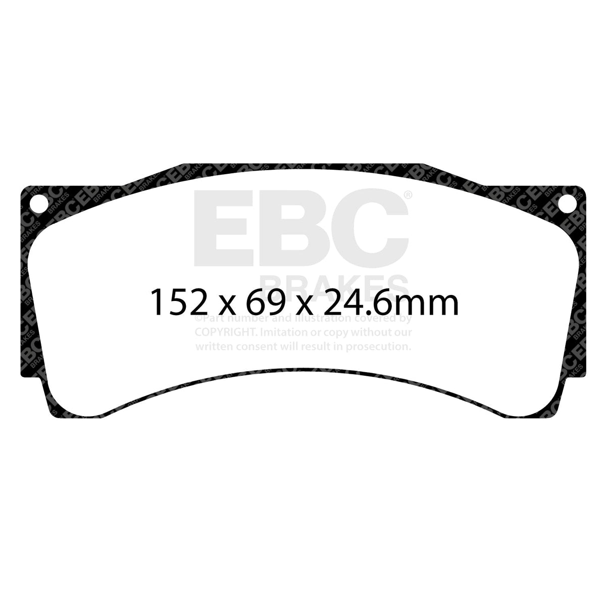 Alcon CAR 89 4489 D54 Front EBC RP1 Track Brake Pads DP8080RP1