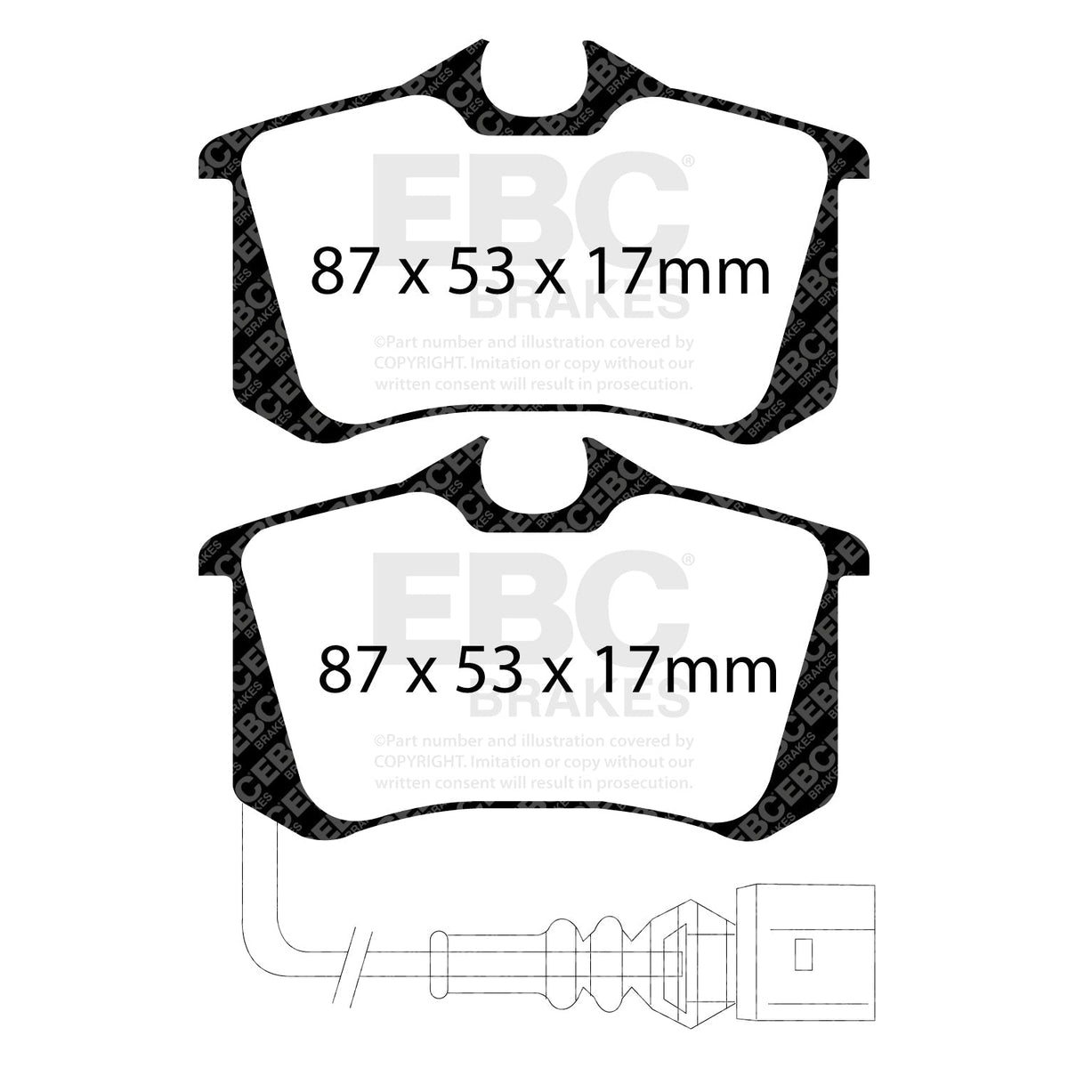 EBC Ultimax2 Pads & Plain Discs Kit PD40K159 for VW Passat B6