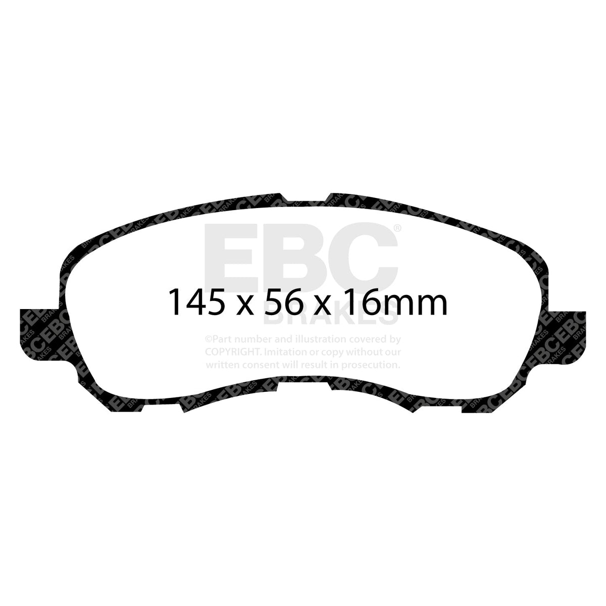Ford Focus ST & Fiesta ST EBC Greenstuff PD01KF1028 Brake Pad and Disc Kit