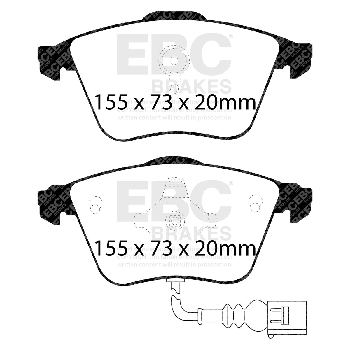 Ford Focus ST EBC Redstuff Pads & USR Slotted Discs PD07KF038