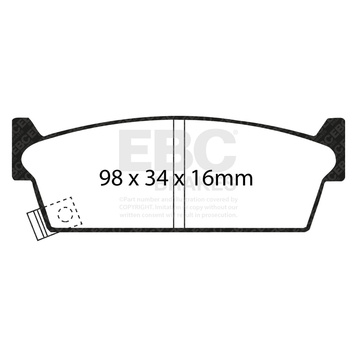 EBC Redstuff PD02KR308 Brake Pad and Disc Kit