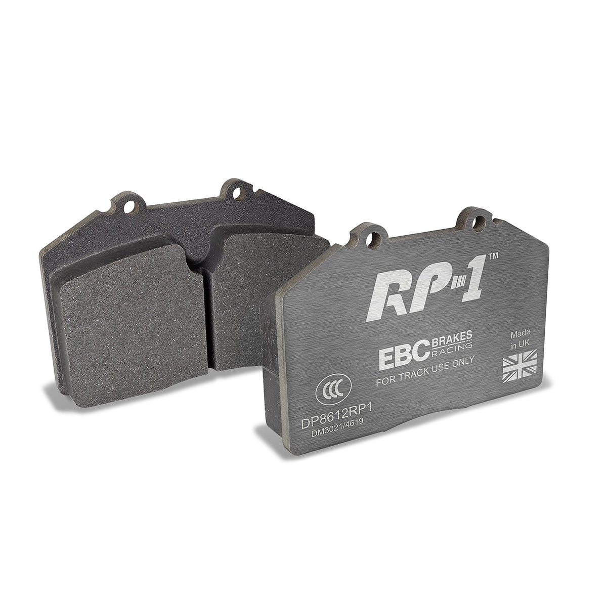 Alcon P Type 4436 17.5mm front EBC RP1 track brake pads DP8612RP1