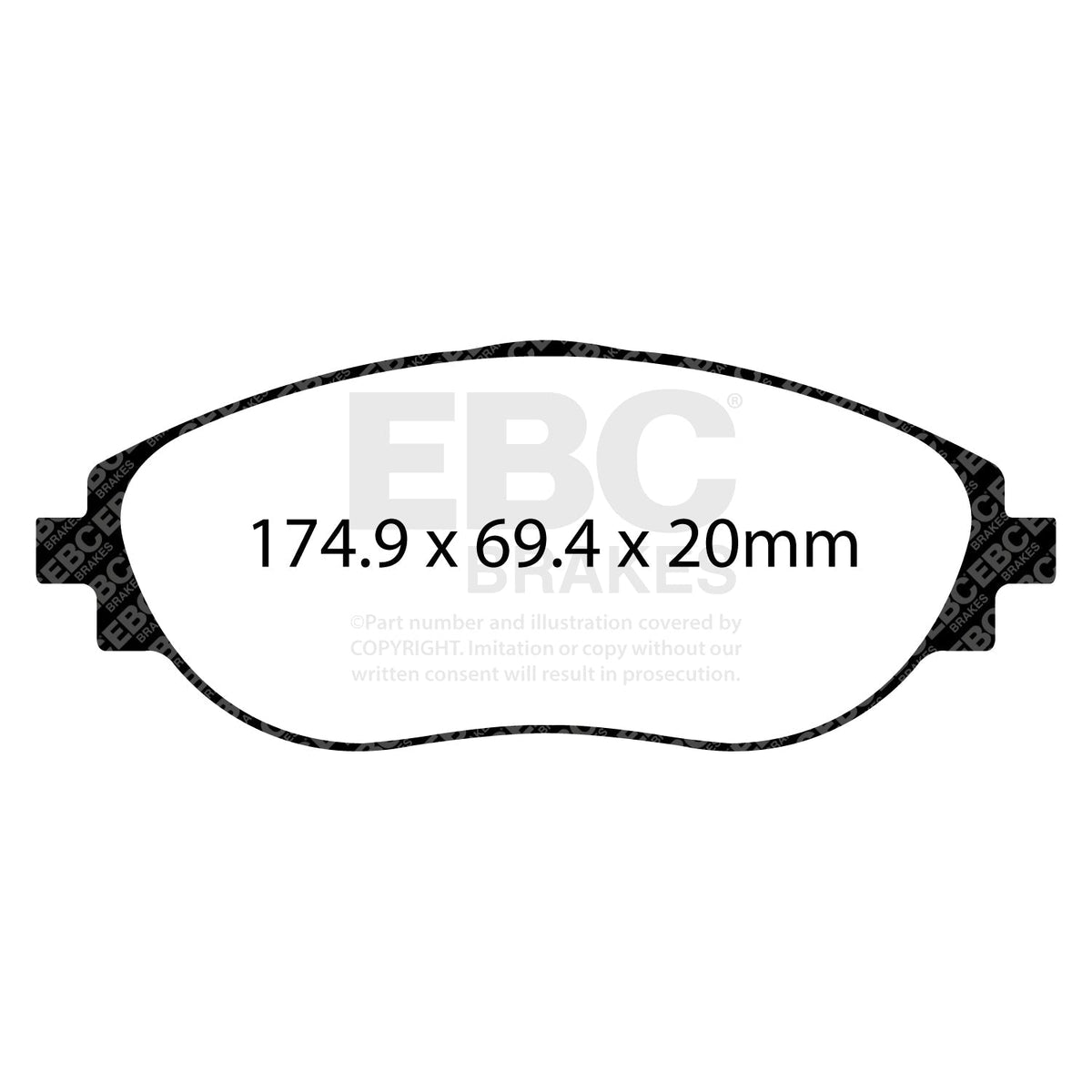 EBC Racing RP-1 Track Brake Pads DP82127RP1 for Track Day & Fast Road Use