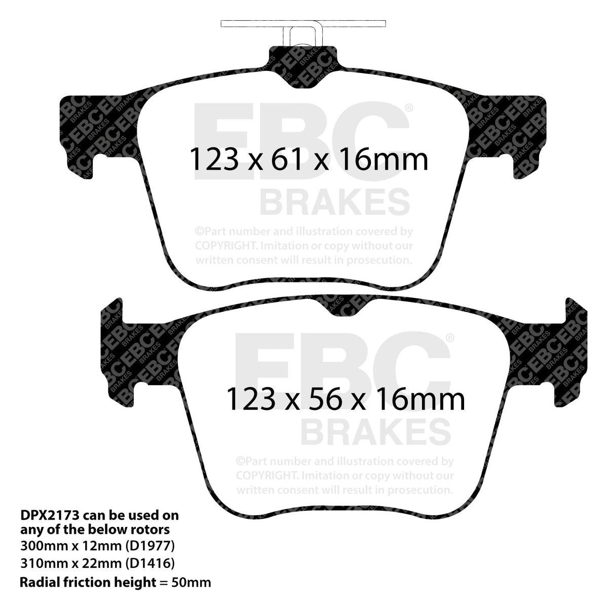 EBC RP-1™ Rear Brake Pads DP82173RP1 for Track Day & Fast Road Use