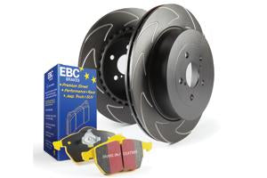 F10 F11 F12 F13 BMW Rear Brake Kit - EBC Yellowstuff DP42089R + D1819 Riveted Discs PD03KR143