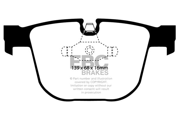 E70 E71 F15 F16 BMW X5 X6 rear brake pads DP61451 for ATE calipers