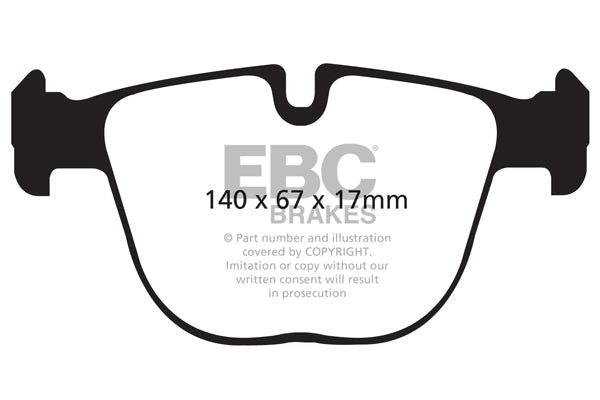 E70 E71 F85 F86 X5 M X6 M Rear Brake Pads - EBC Bluestuff NDX DP52008NDX