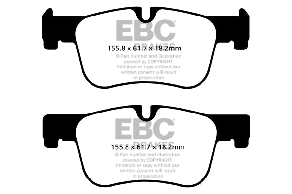 F20 F30 F32 312mm Front Brake Kit - EBC Yellowstuff DP42143R + USR1663 Slotted Discs