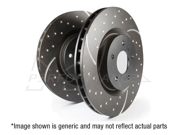 F30 F31 F33 F36 Brembo Rear Brake Discs EBC GD2068R 345mm Slotted & Dimpled