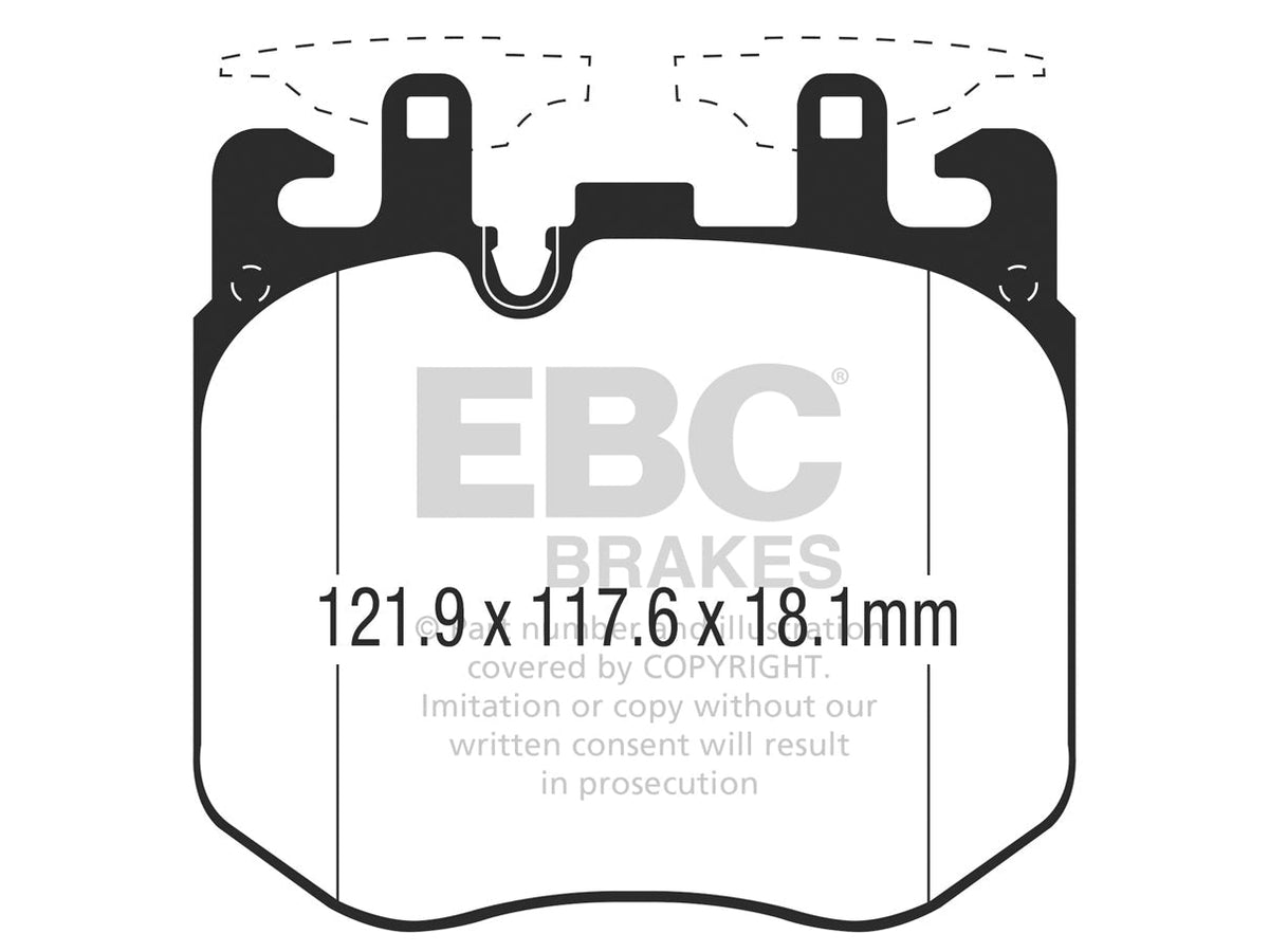 EBC Redstuff Sport DP32304C Front Brake Pads for BMW G20 G21 G30 G32 G11 G12 with Brembo 395x36mm