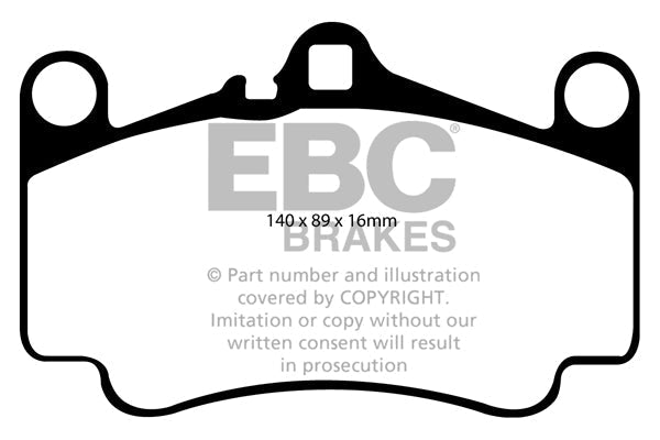 Porsche 996 997 Brembo front brake pads EBC Redstuff DP31515C