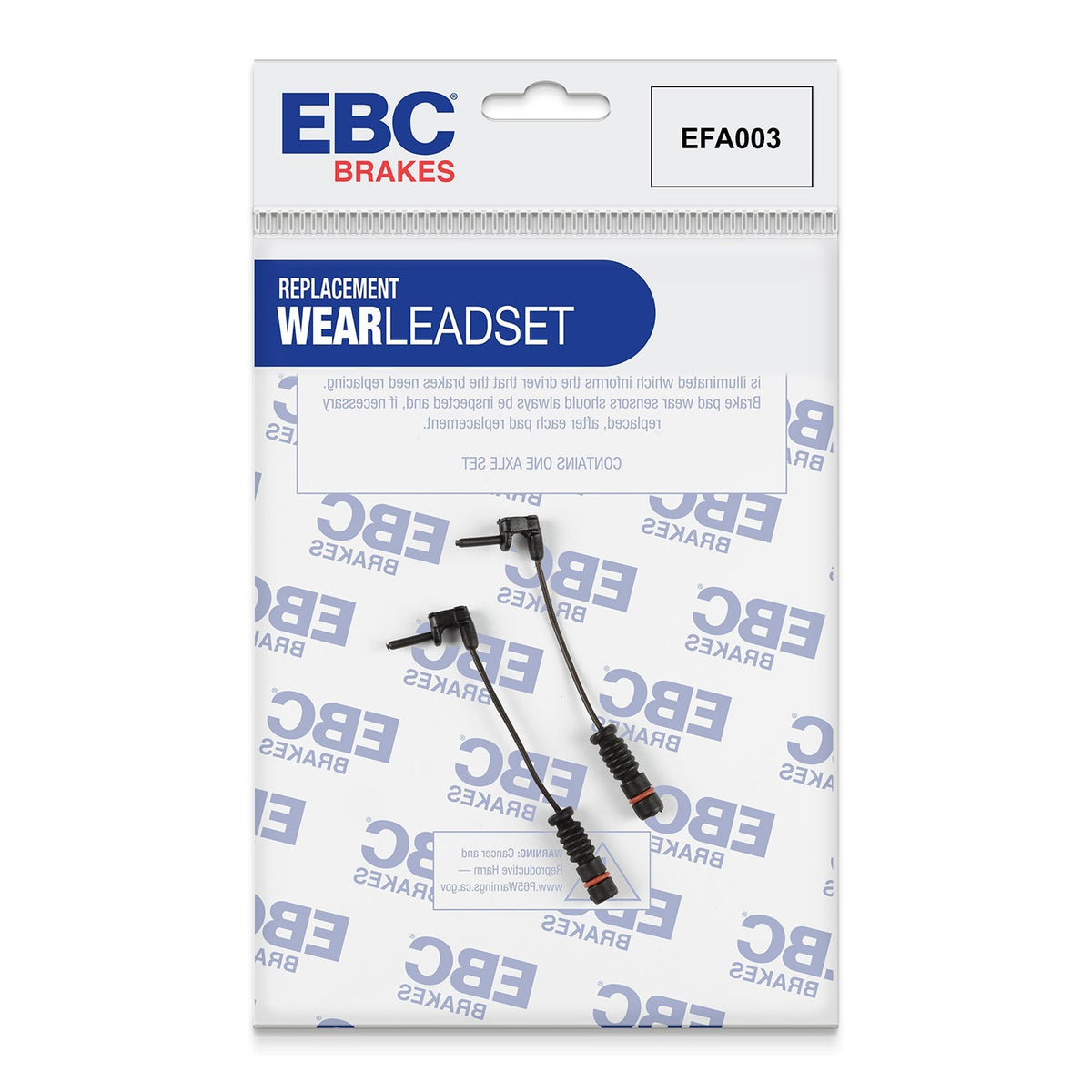 EBC Brake Wear Sensor Lead EFA003 for EBC Green Red Yellow Ultimax Pads