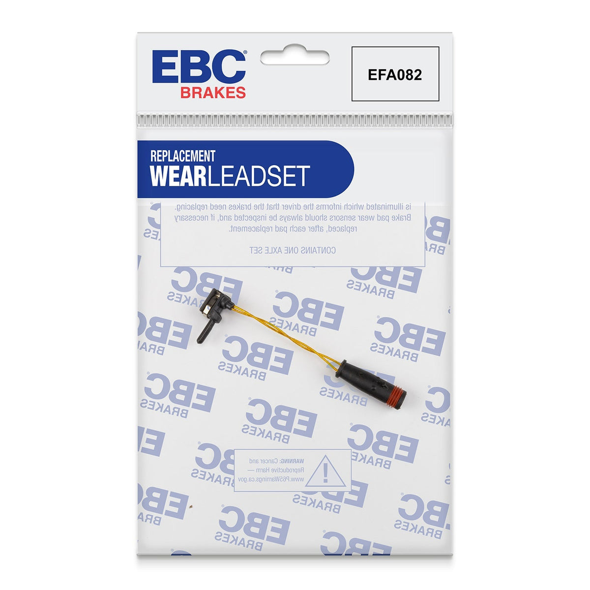 Ford Focus ST, VW Golf GTI, BMW 1/3 Series, Subaru WRX EBC EFA082 Brake Wear Sensor Lead