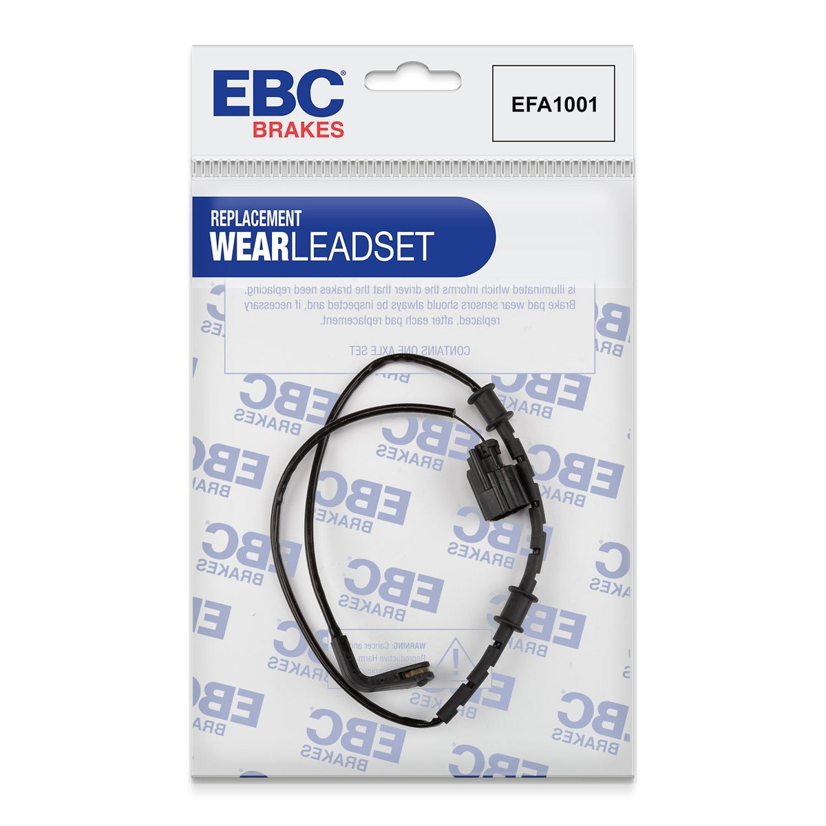 EBC Brake Wear Sensor Lead EFA1001 for Redstuff, Greenstuff, Ultimax Pads
