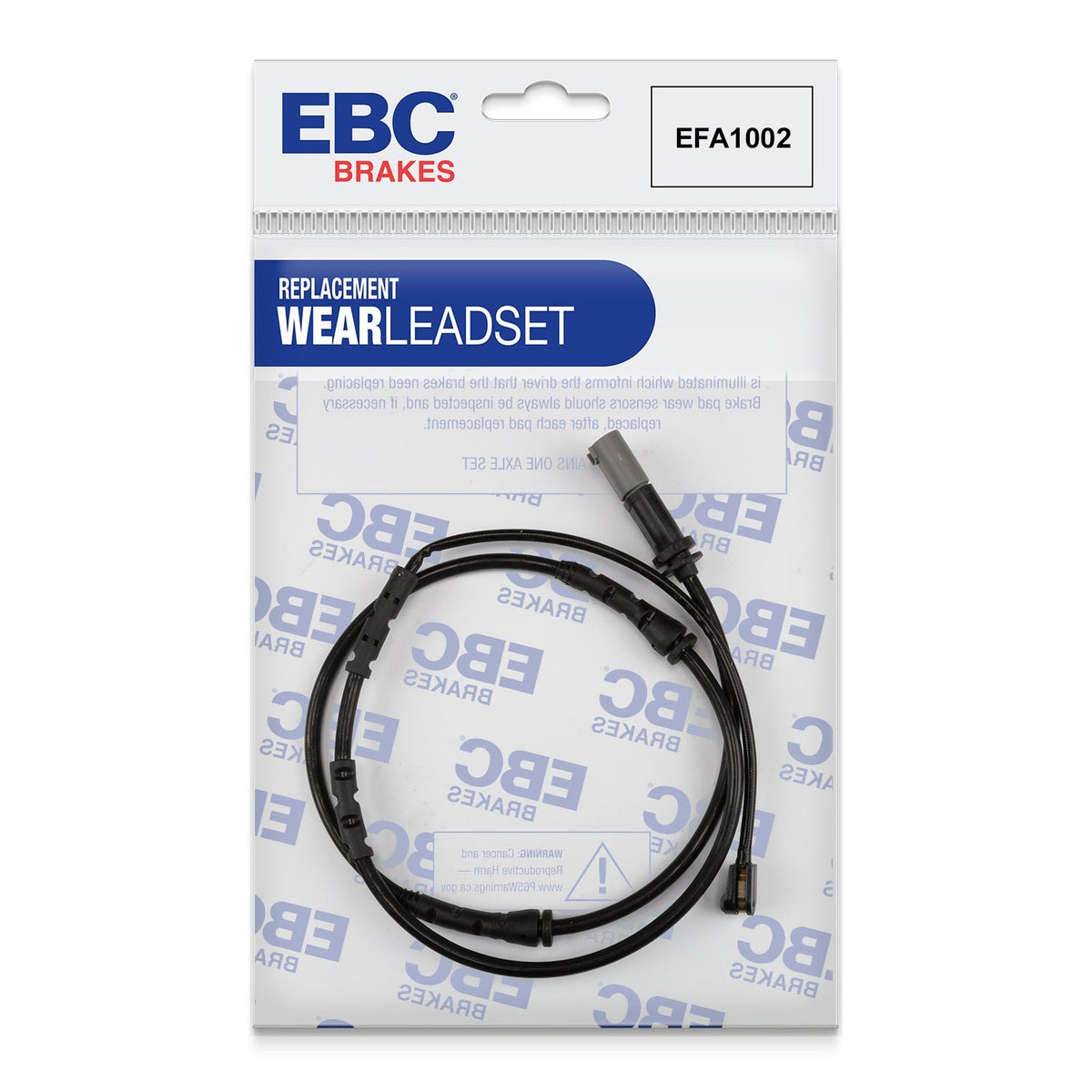 EBC EFA1002 Brake Wear Sensor Lead for EBC Redstuff, Greenstuff, StopTech Pads