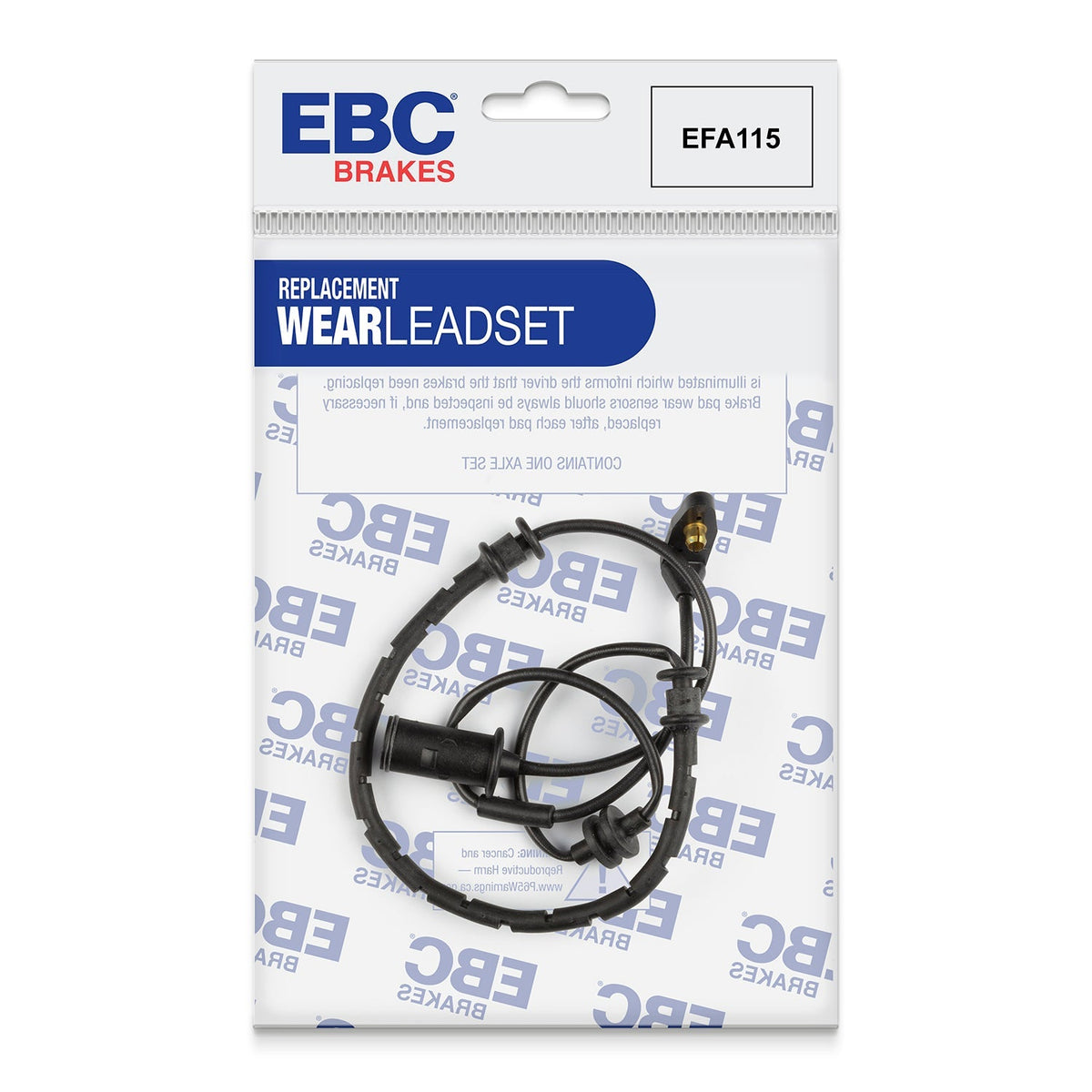 Ford Focus ST, VW Golf GTI, BMW 1/3 Series, Mini Cooper S EBC Brake Wear Sensor Lead EFA115
