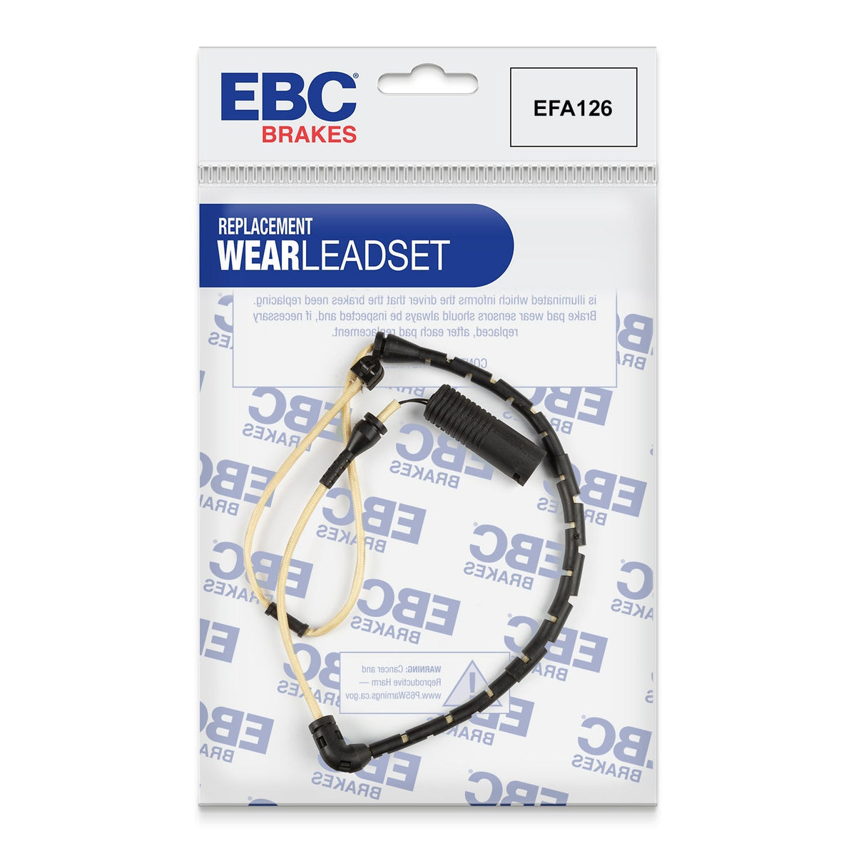 EBC Brake Wear Sensor Lead EFA126 for Redstuff, Greenstuff, Ultimax Pads