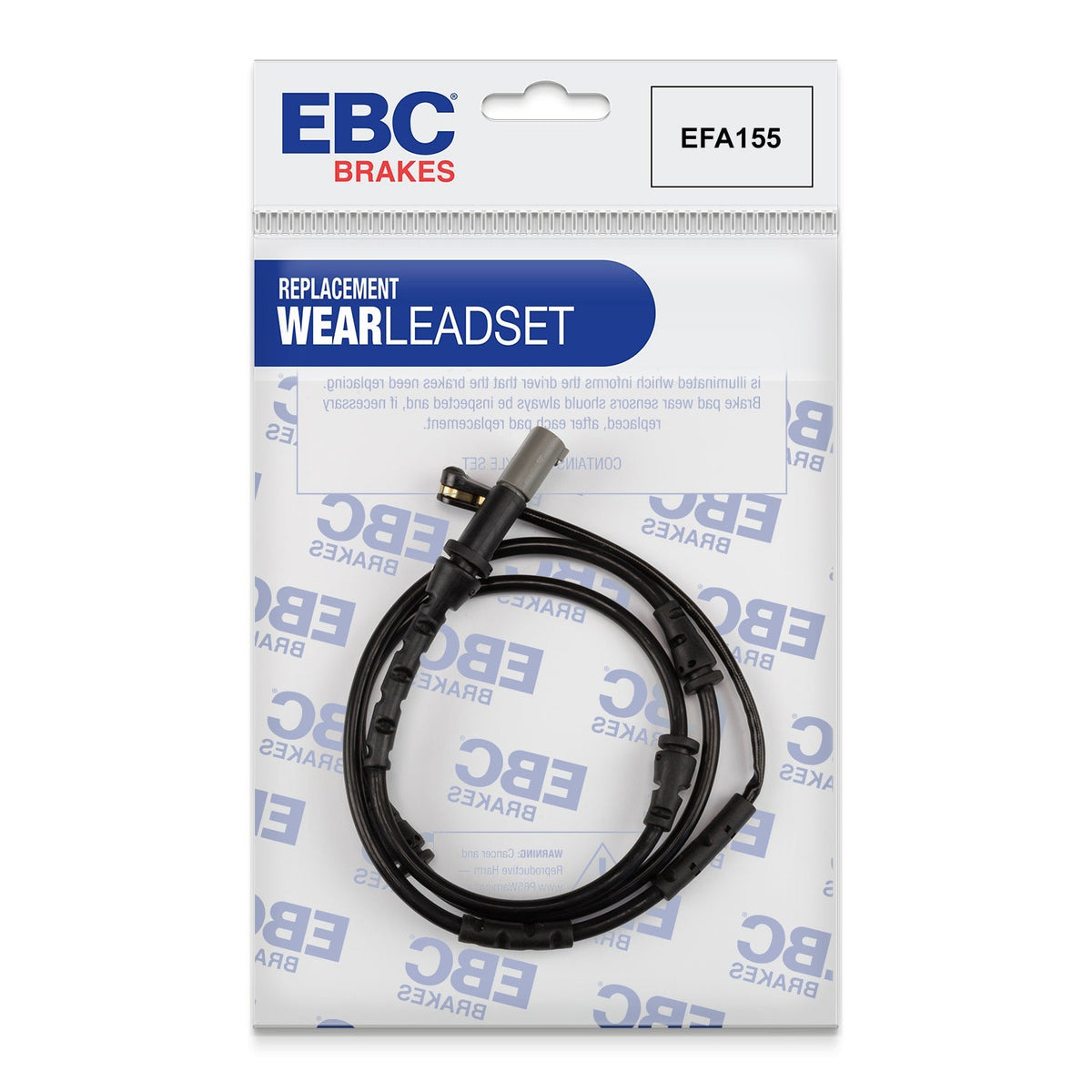 EBC Brake Wear Sensor Lead EFA155 for Redstuff, Greenstuff, Ultimax Pads