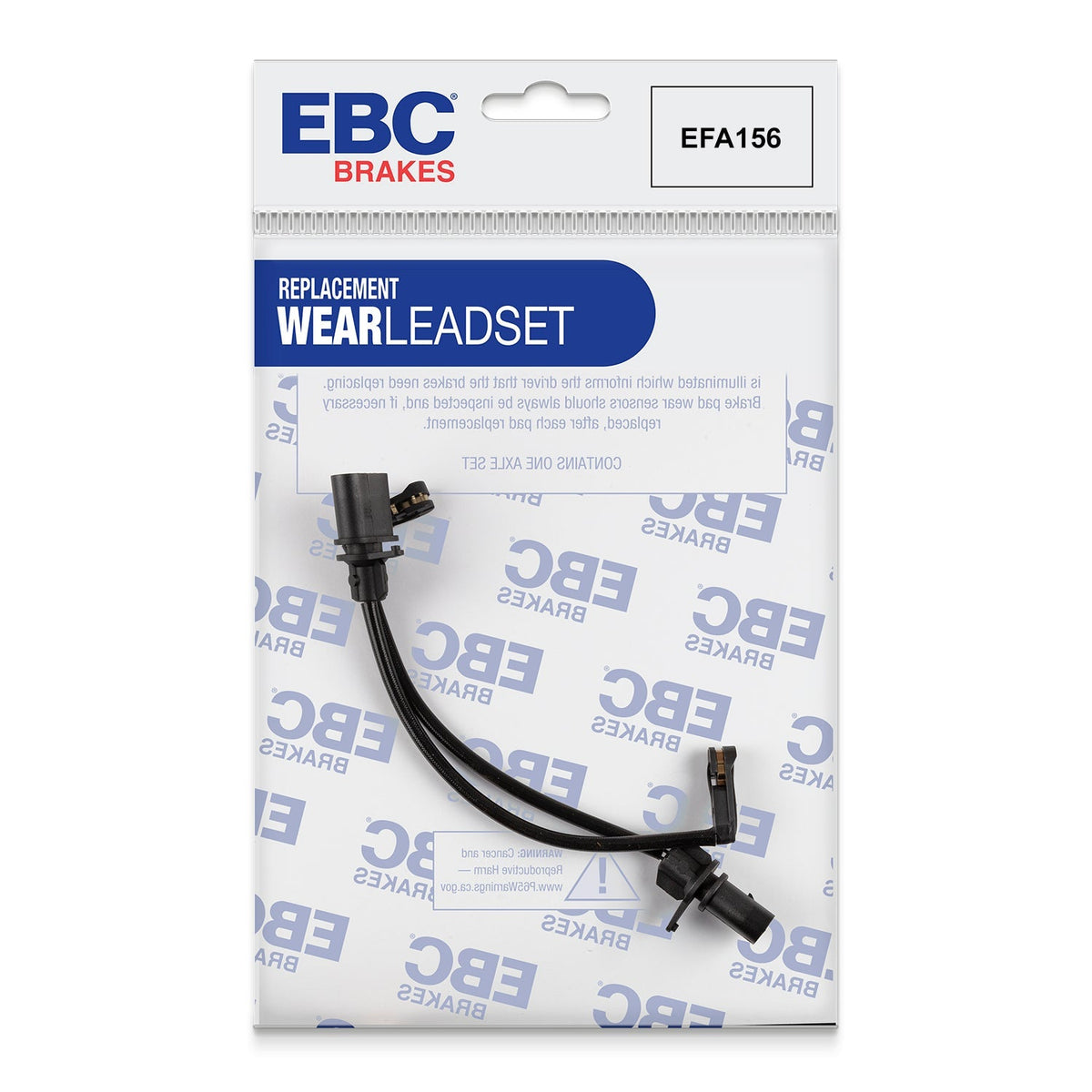 EFA156 Brake Wear Sensor Lead for EBC Redstuff, Greenstuff, Ultimax Pads