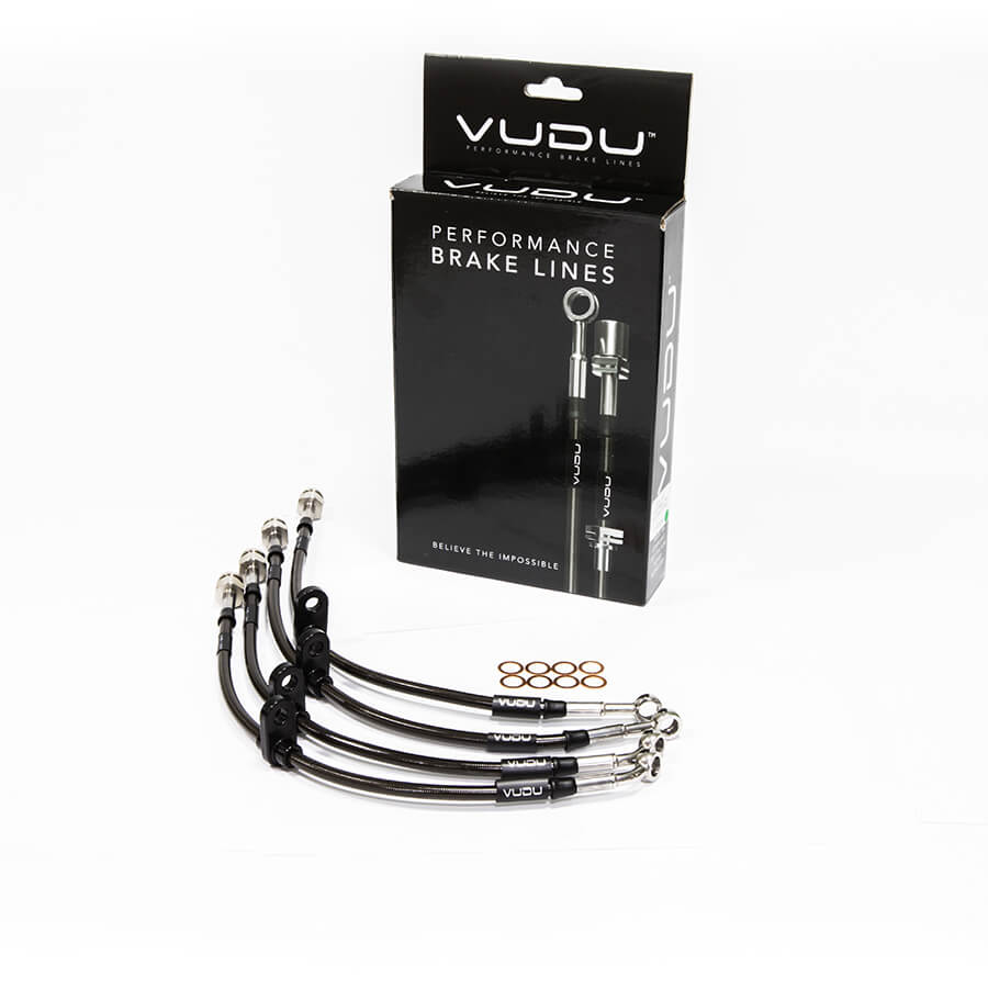 BMW M135i M140i F20 F21 VUDU Stainless Steel Braided Brake Line Kit VUDUBL04