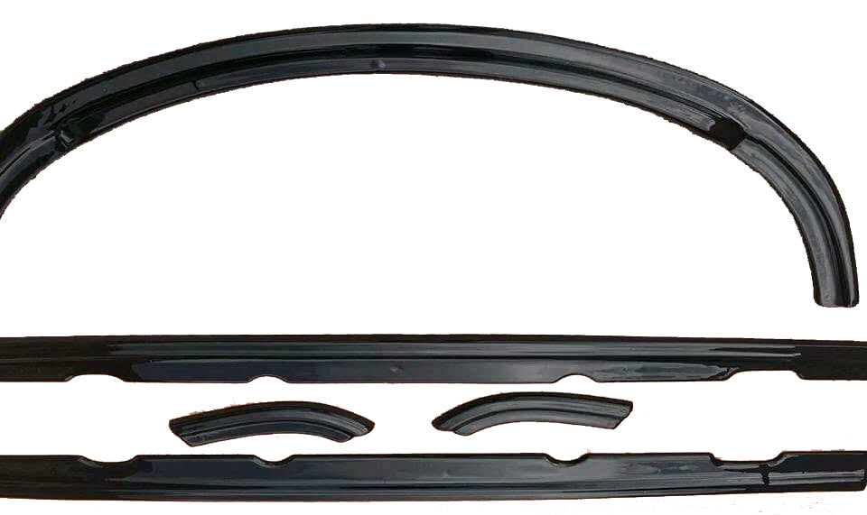 Ford Focus ST MK2 Facelift (ST225) front lip splitter & side skirts, gloss black ABS
