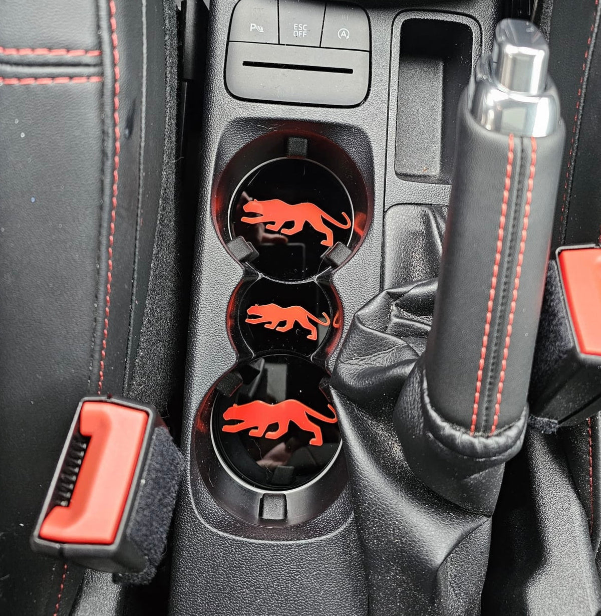 MK2 Ford Puma cup holder inserts - clear or black base, Puma/ST-Line/ST logo