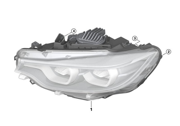 F32 F33 F36 F80 F82 F83 BMW LCI LED Headlights 63117478153 63117478154