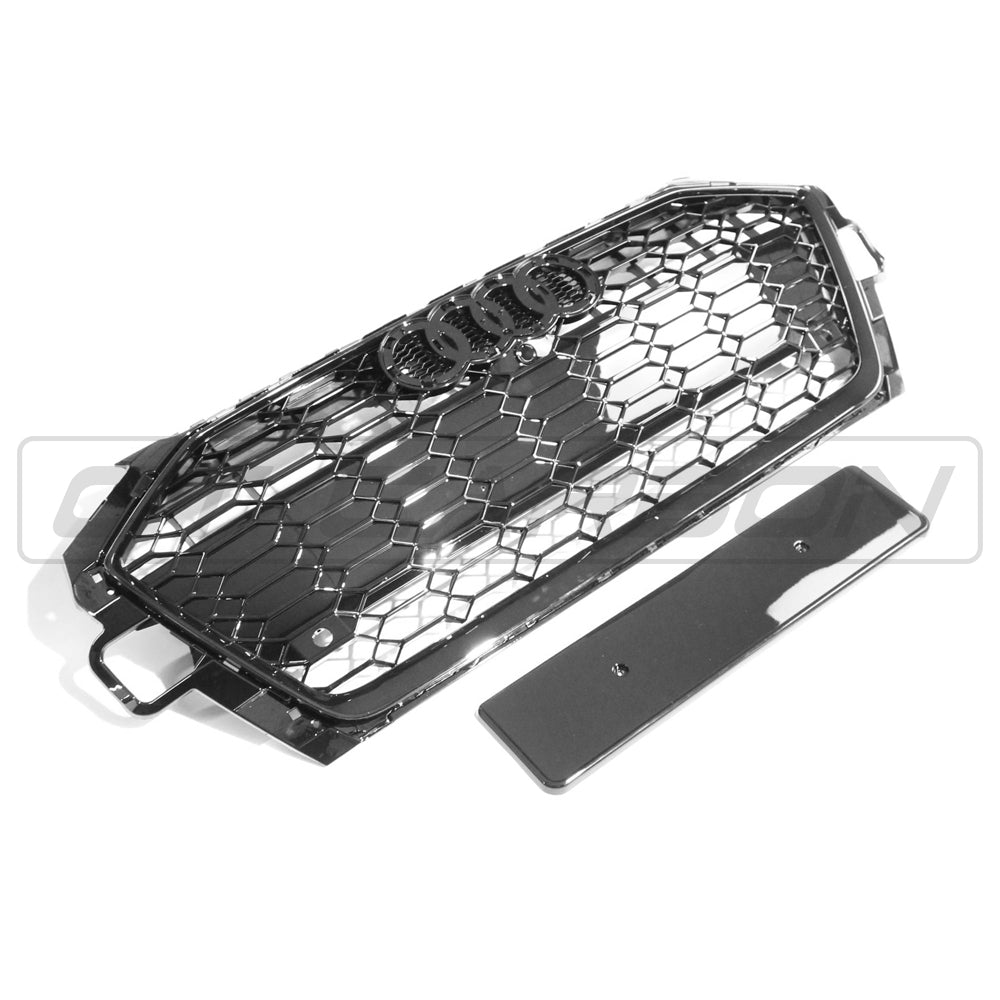 Audi A4 S4 B9 2020+ All Black Honeycomb Grille Cuz-GR-B9-01