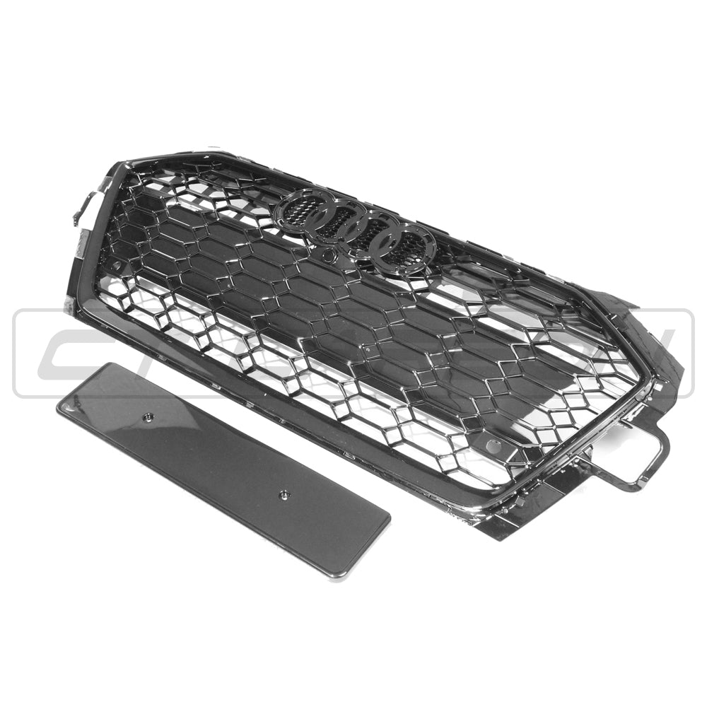 Audi A4 S4 B9 2020+ All Black Honeycomb Grille Cuz-GR-B9-01