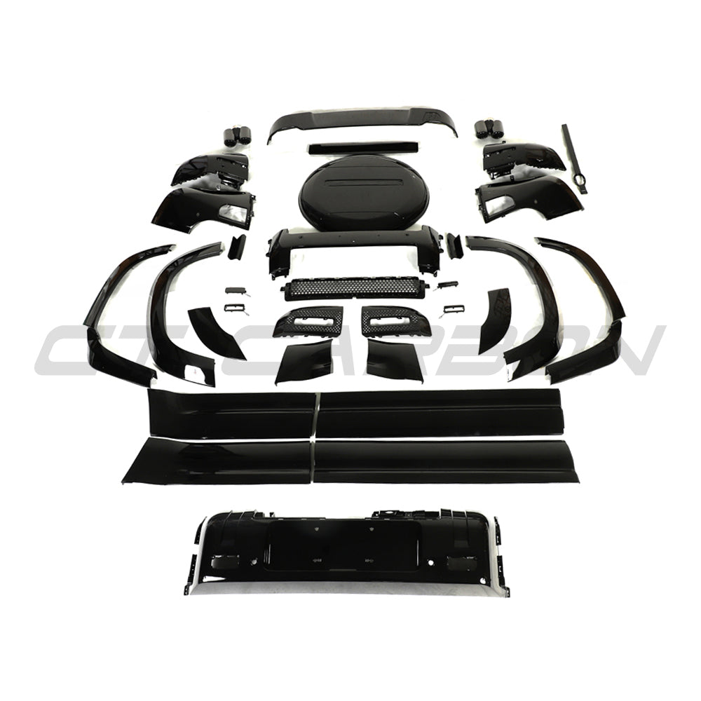 Land Rover Defender 110 L663 wide arch kit gloss black