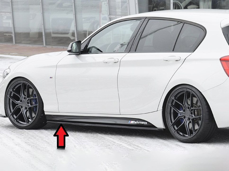 BMW F20 1 Series M135i M140i side skirts gloss black, 88052-88053