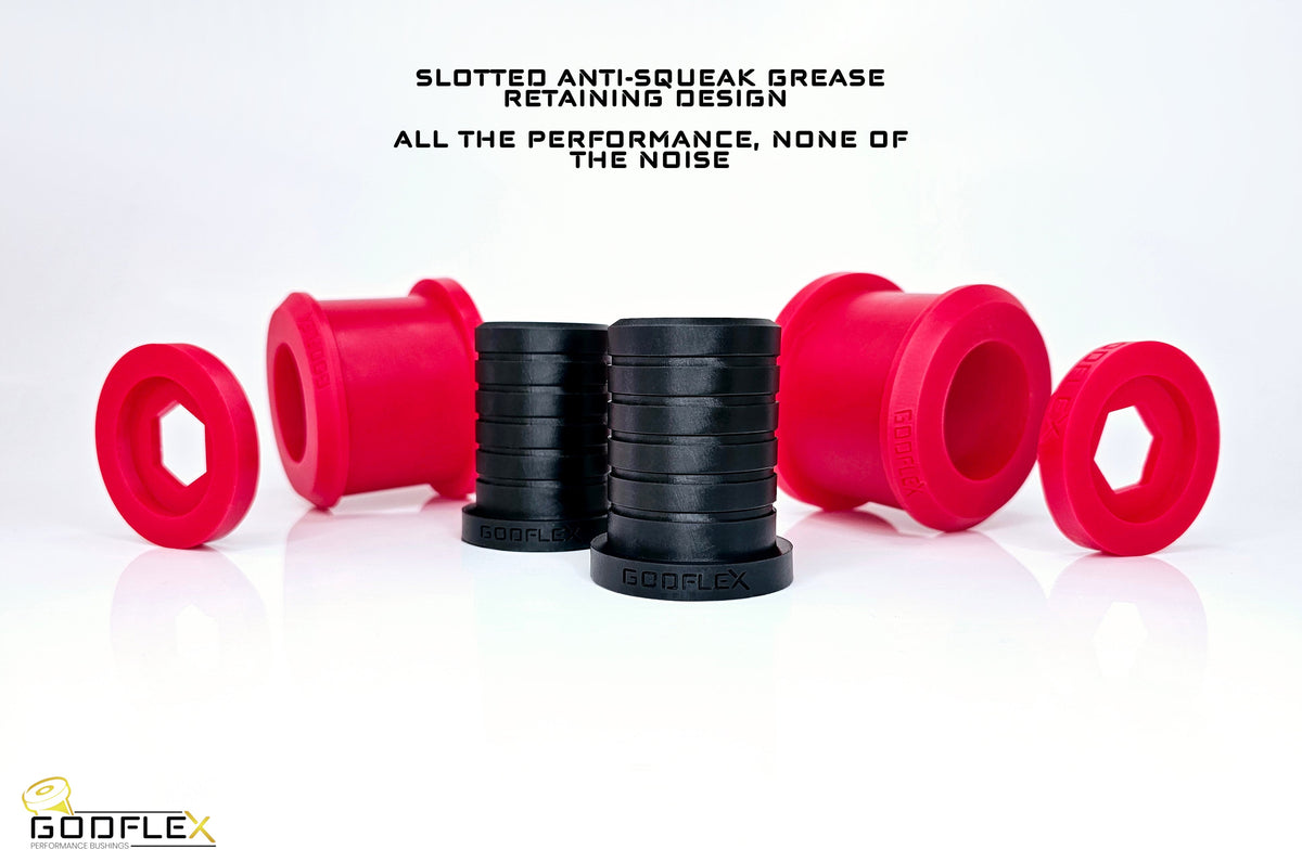 Mini Clubman R55 (2007-2014) front arm lower rear bushes, Godflex Polyurethane, 31126767530