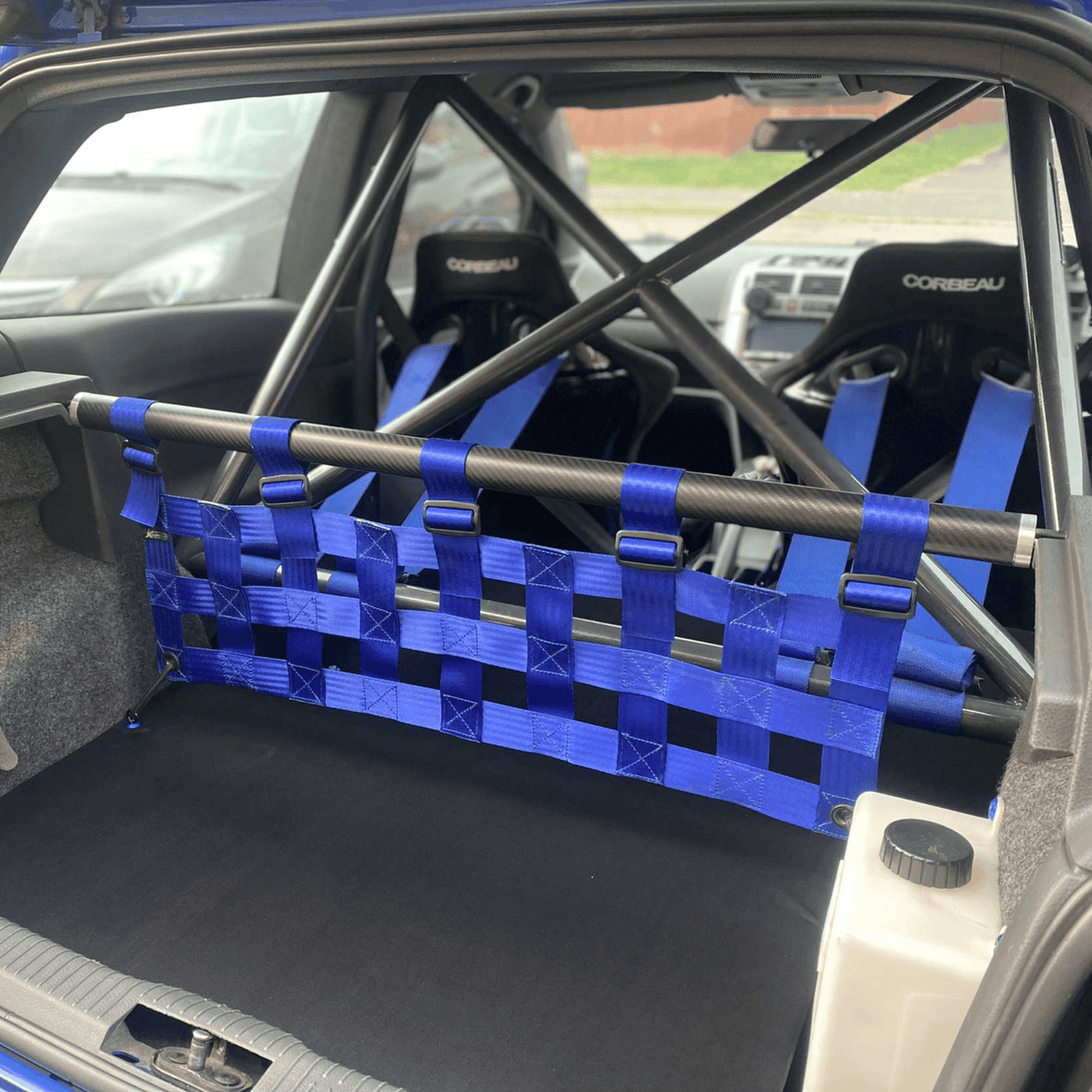 VW Polo 9N3 GTI strut bar and cargo net kit