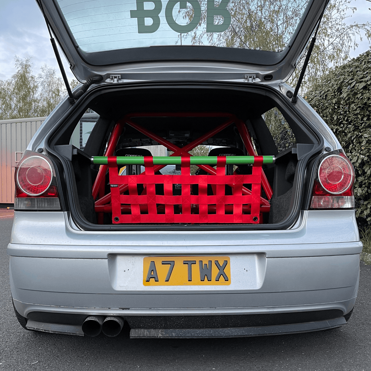 VW Polo 9N3 GTI strut bar and cargo net kit