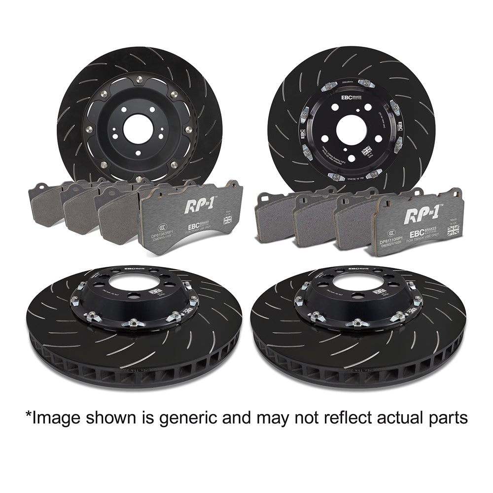Best Aftermarket EBC RP-1 Race Pads & 2-Pc Floating Disc Kit UK Fitment - P2DK027RP1