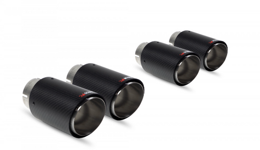 BMW M2 N55 (2016-2018) Scorpion Ascari Quad 90mm Carbon Fibre Exhaust Tips, Non-GPF