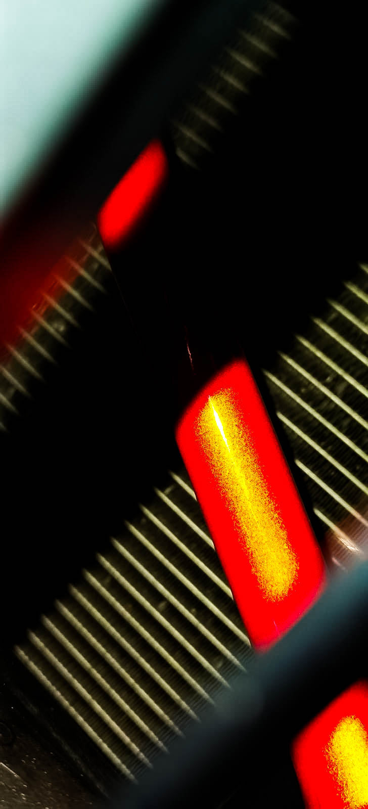 BMW V brace red luminescent vinyl overlay sticker