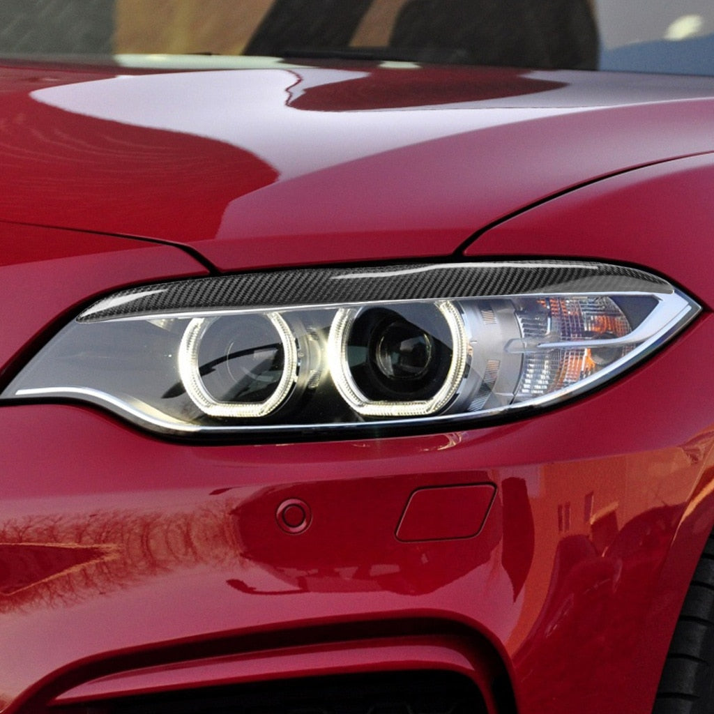 BMW F22 F23 F87 Carbon Fibre Headlight Eyebrows